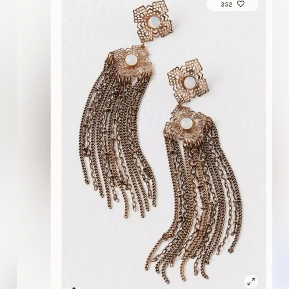 NWT Free People Gold Culver Earrings